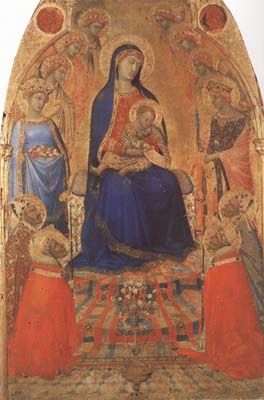 Madonna and Child Enthroned,with Angels and Saints (mk08)